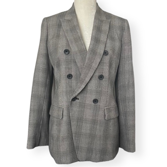 Banana Republic Double Breasted Houndstooth Blazer Size 6P - Picture 2 of 11